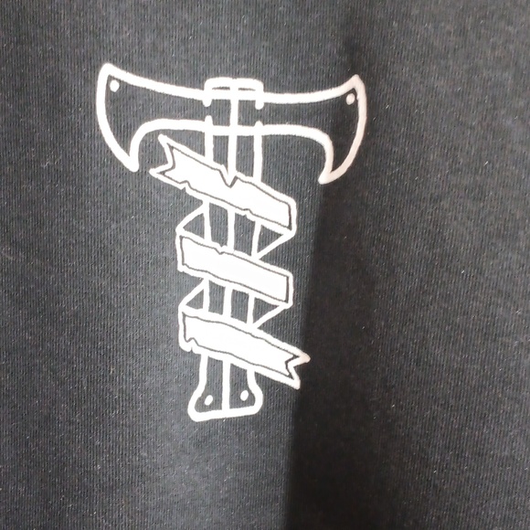 adidas Black Crewneck Sweatshirt with White Sleeve Stripes - Picture 2 of 4